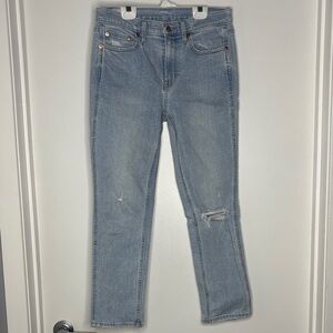 GAP Women's Straight Leg Jeans in Soft Blue